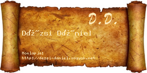 Dézsi Dániel névjegykártya